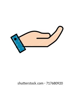 cute person hand flat design