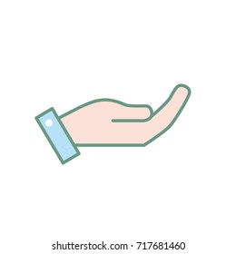cute person hand flat design