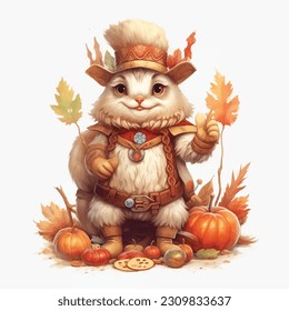 Cute Pet, cute animal, Thanksgiving, Pumpkin