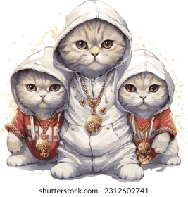 Cute pet, cute animal,costume, hip hop style