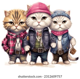 Cute pet, cute animal,costume, hip hop style