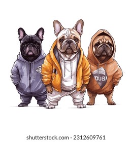 Cute pet, cute animal,costume, hip hop style