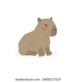 Cute pet capybara from South America