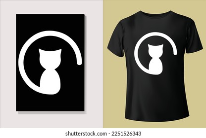 Cute pet cat tee shirt design