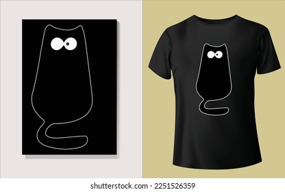 Cute pet cat tee shirt design