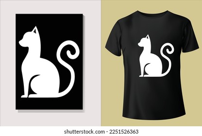 Cute pet cat tee shirt design