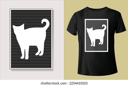 Cute pet cats and dog tee shirt design