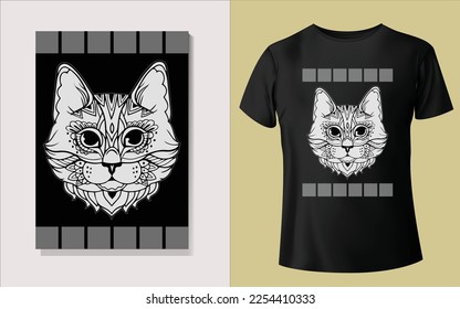 Cute pet cats and dog tee shirt design