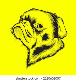 Vector de arte de la línea de mascota 