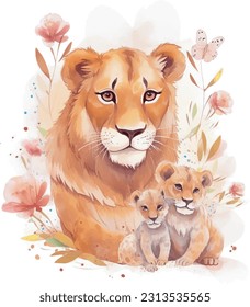 cute pet, pretty animal, Happy Mother's day, mom and baby