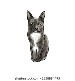 Cute pet watercolor style illustration