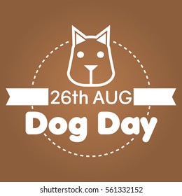 Cute Pets Care Dog Badge Logo White Vector