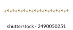 Cute pets, dog or cat footprints separator divider border. Simple paw print pattern, animal track walking vector illustration design element.