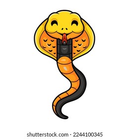 Cute philippines cobra cartoon (Naja samarensis)