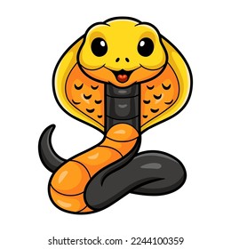 Cute philippines cobra cartoon (Naja samarensis)