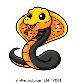 Cute philippines cobra cartoon (Naja samarensis)