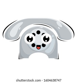 cute phone mascot design vector