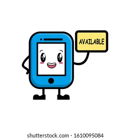 Cute Phone Mascot Kawaii Available for your company