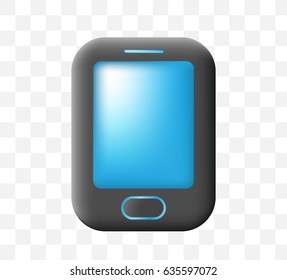 Cute Phone on White Background . Isolated Vector Illustration 