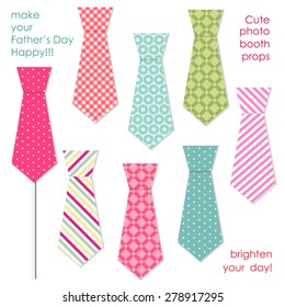 Cute photo booth props of men ties to make your Father's Day really happy!