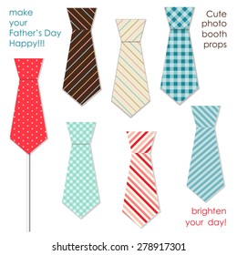 Cute photo booth props of men ties to make your Father's Day really happy!