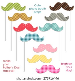 Cute photo booth props mustaches to make your Father's Day really happy!