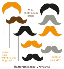 Cute photo booth props mustaches to make your Father's Day really happy!