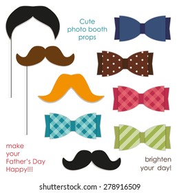 Cute photo booth props mustaches to make your Father's Day really happy!