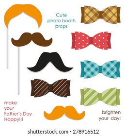 Cute photo booth props mustaches to make your Father's Day really happy!