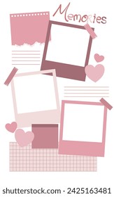 cute photo collage template romantic theme