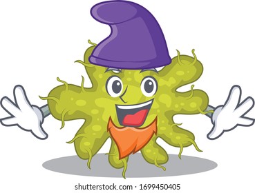 Cute picture of bacterium in Elf cartoon design