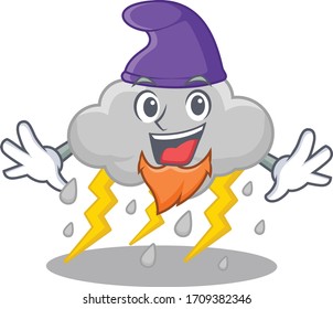 Cute Bild des Wolkengestürms im Cartoon-Design von Elf