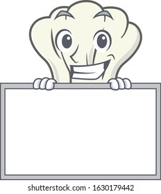 A cute picture of cook hat grinning with board