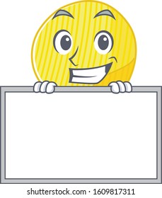 A cute picture of potato chips grinning with board