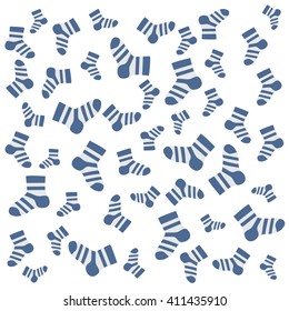 Cute picture from the set of colored socks on a white background