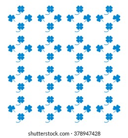Cute picture from various pieces of clover on a white background