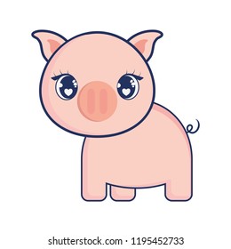 cute pig adorable character