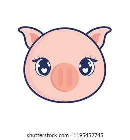 cute pig adorable character