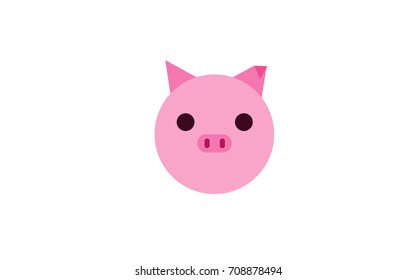 Cute pig. Animal illustration.