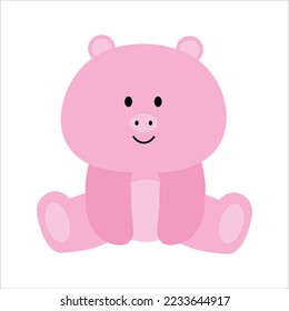 Cute Pig Animal Illustration Vector