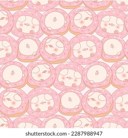 Cute pig animal seamless pattern kids and baby pattern