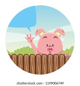 Cute pig cartoon
