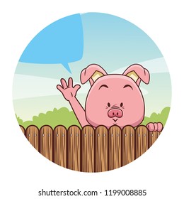 Cute pig cartoon