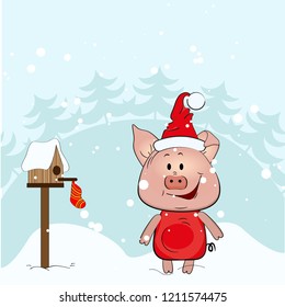 Cute pig cartoon