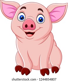 Cute pig cartoon