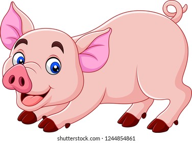 Cute pig cartoon