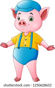 Cute pig cartoon