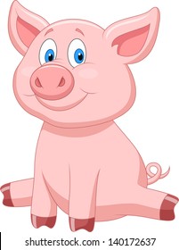 Cute pig cartoon