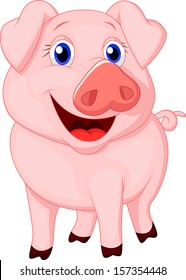 Cute Pig Cartoon