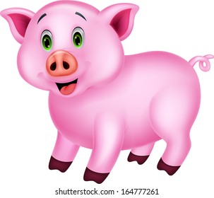 Cute pig cartoon